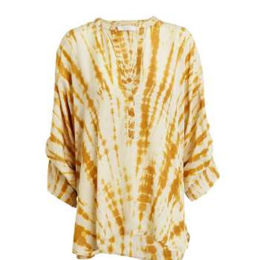 Womens * | Rabens Saloner Gold Majbrit Heatwave Blouse