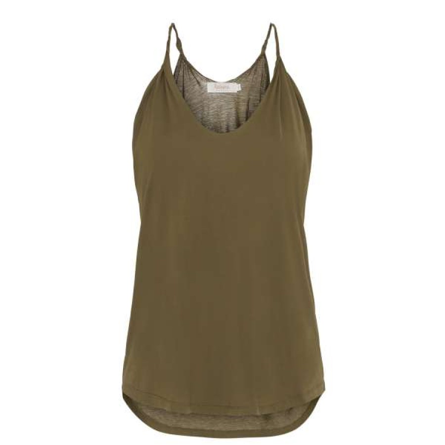 Womens * | Rabens Saloner Melody Tank Top Green