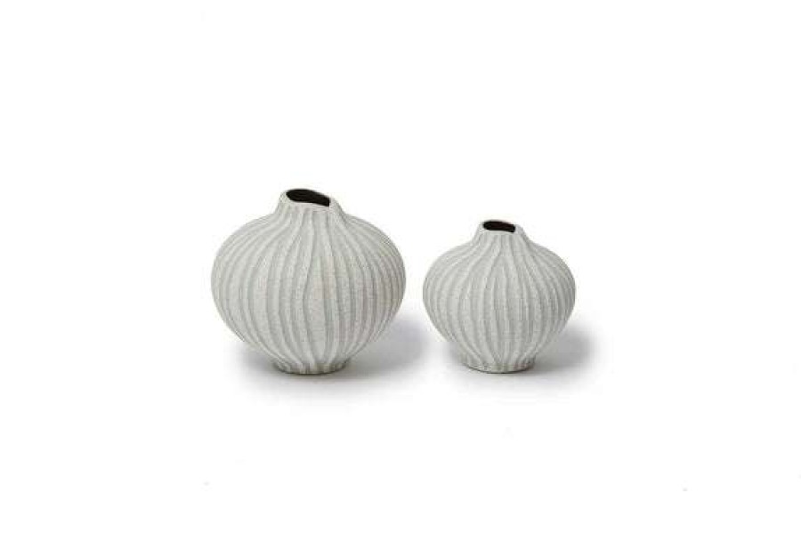 Homewares * | Lindform Line Vase | Medium | Sand White Stone Stripe