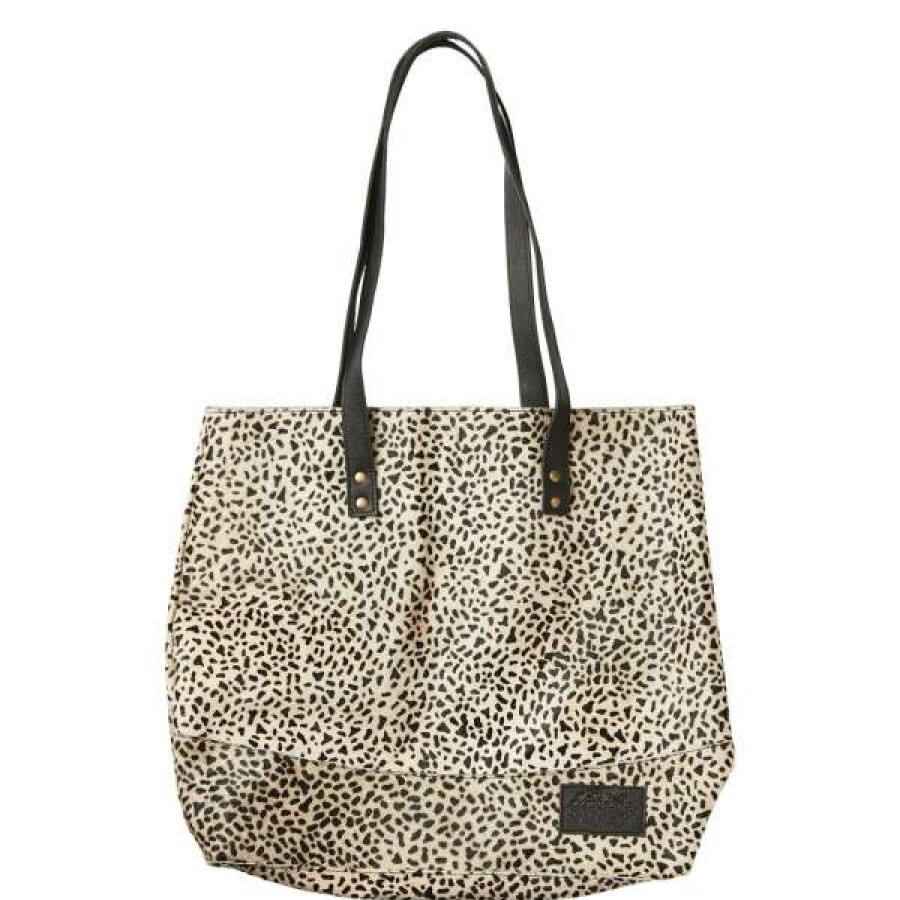 Womens * | Affari Sac Cabas En Cuir Imprime Guepard