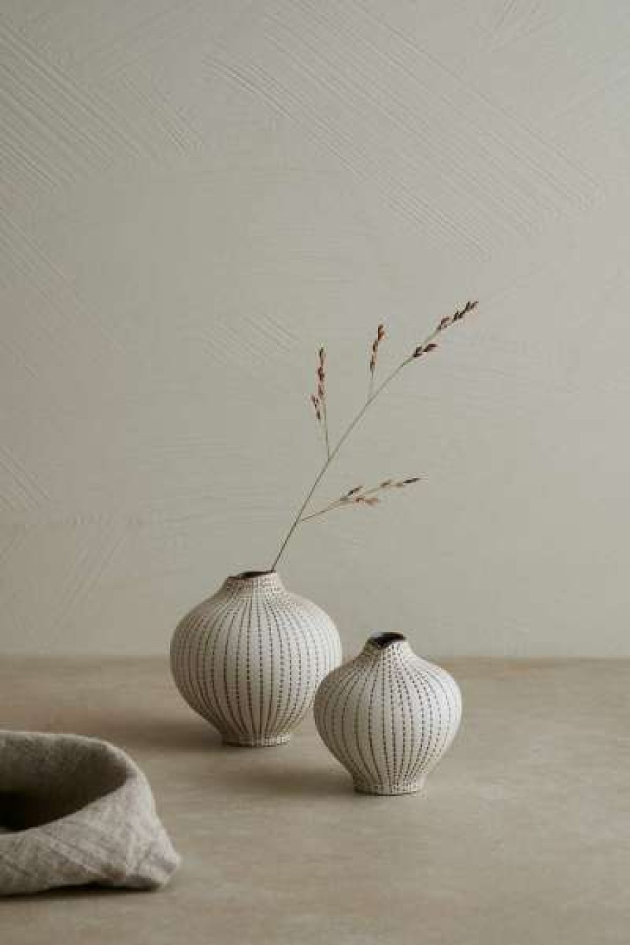 Homewares * | Lindform Vase Line Medium Brown Dots