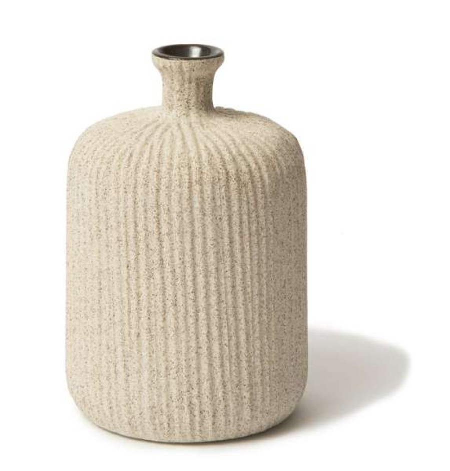 Homewares * | Lindform Bottle Vase Light Sand Stripe Medium