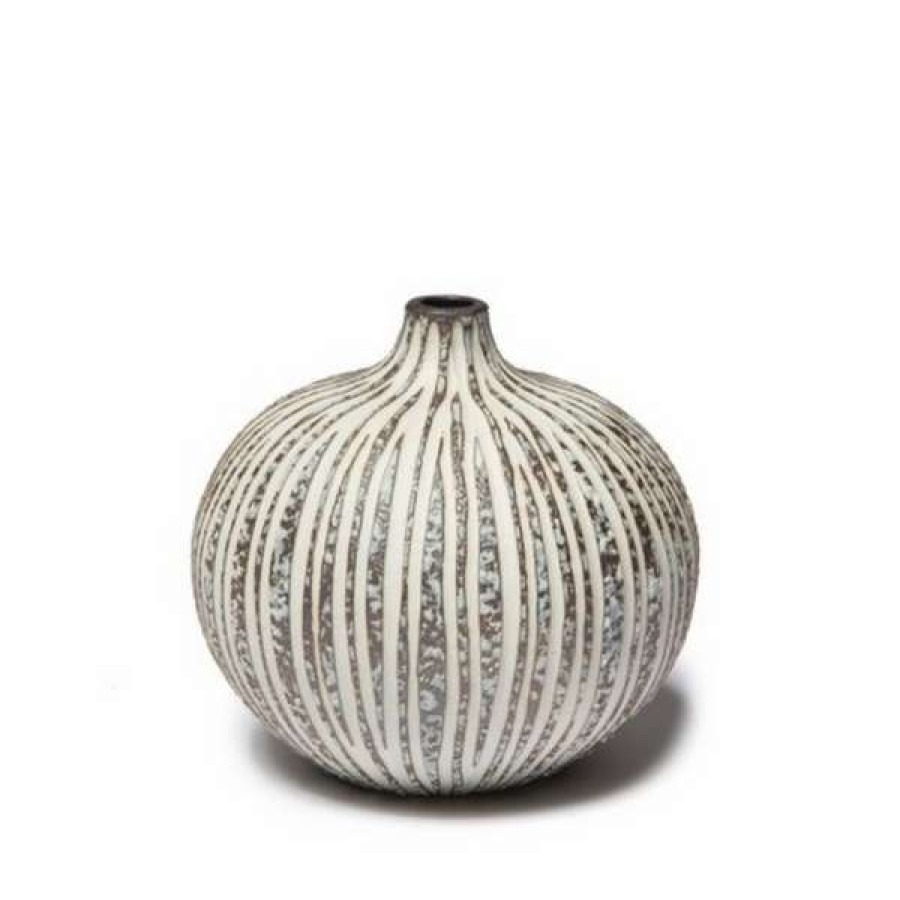 Uncategorized * | Lindform Medium Bari Vase In Stone Stripe