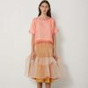 Womens * | Rabens Saloner Pim Organza Top Pink/Coral