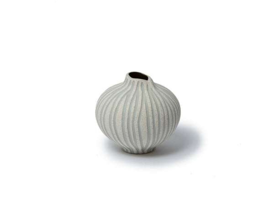 Homewares * | Lindform Sand White Stone Stripe Vase Medium