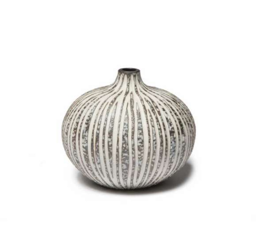 Homewares * | Lindform Vase Bari Stone Stripe Large