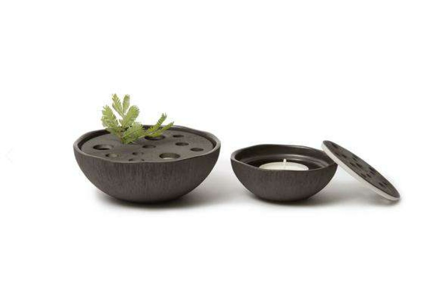 Homewares * | Lindform Straw Ikebana Vase Tea Light Holder In Medium Sand Small