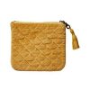 Womens * | Affari Toulouse Velvet Hand Clutch Yellow