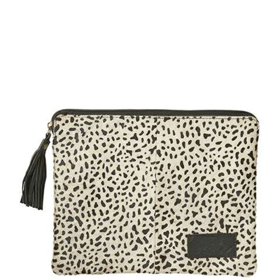 Womens * | Affari Large Cheetah Print Oxford Pouch