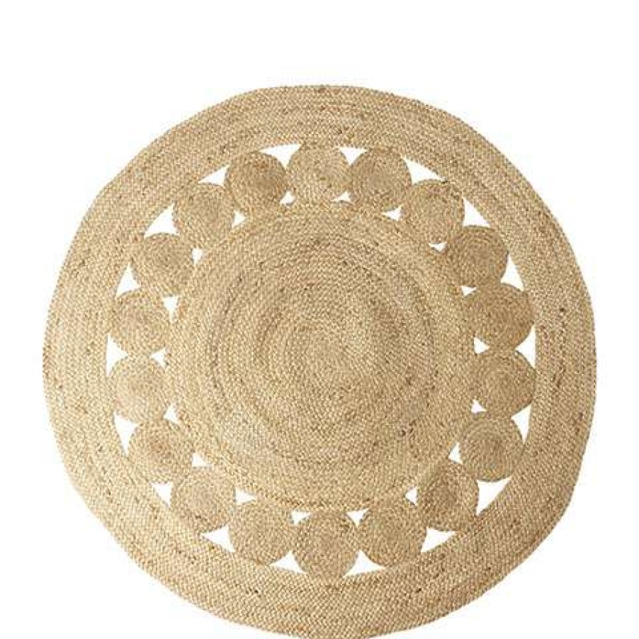 Homewares * | Affari Round Carpet D150Cm Openwork In Natural Colour