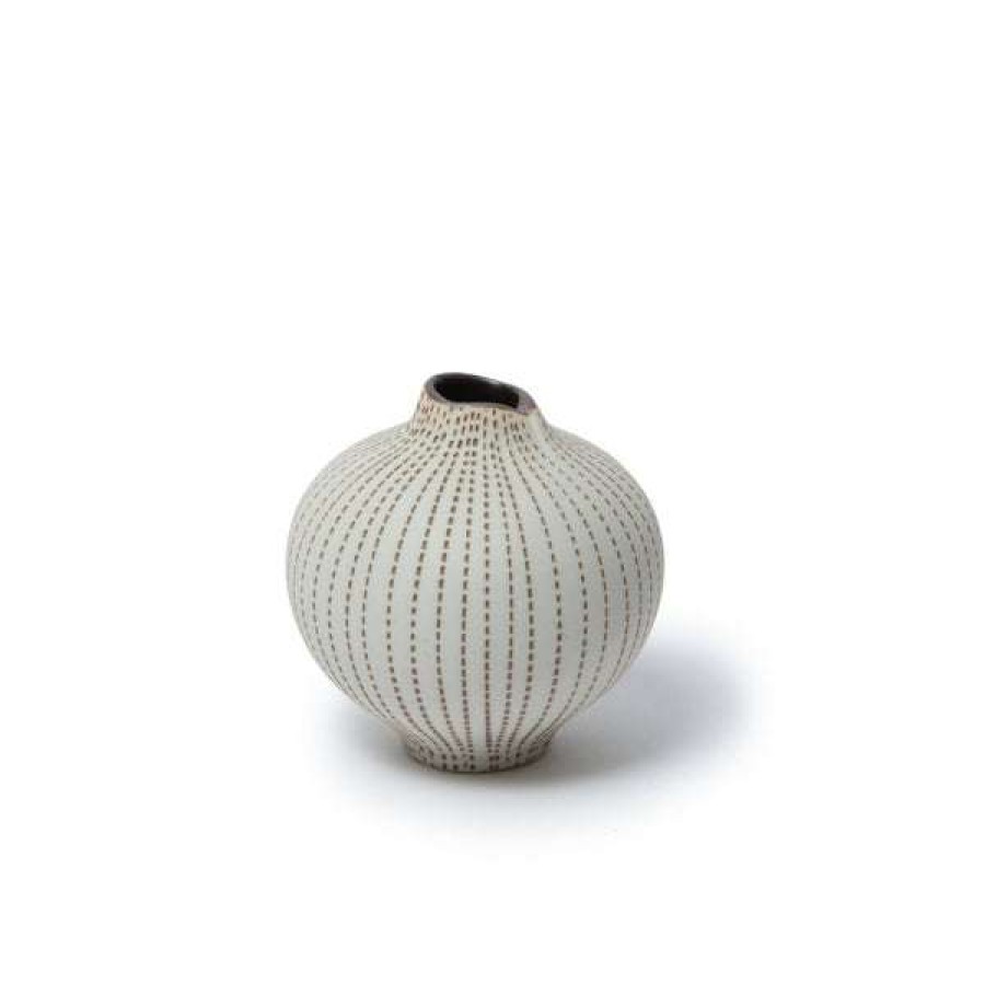 Homewares * | Lindform Line Vase Medium In Brown Dots