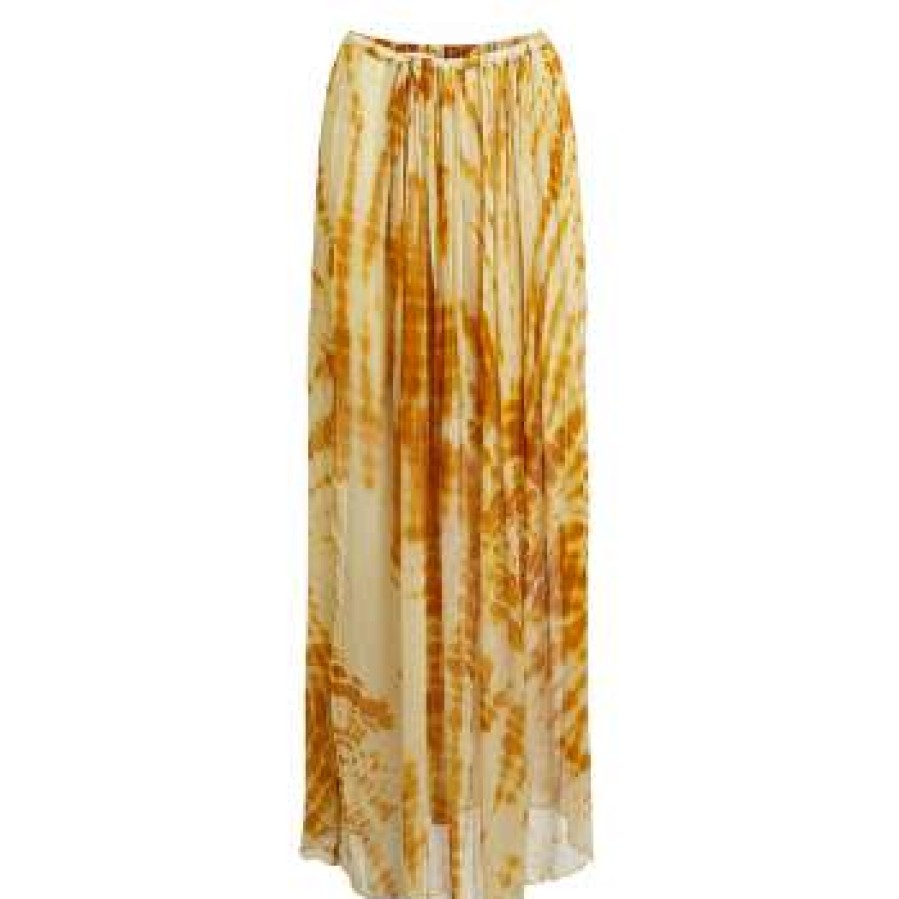 Womens * | Rabens Saloner Gold Combo Margareth Skirt