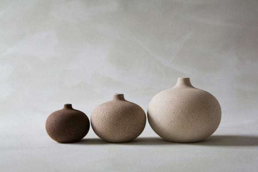 Homewares * | Lindform Bari Sand Medium Vase Small