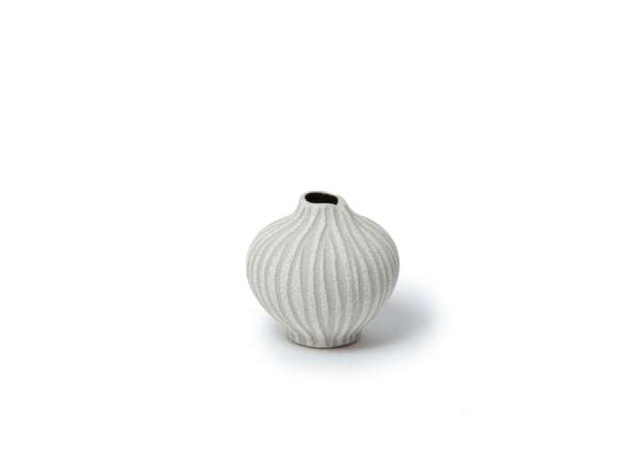 Homewares * | Lindform Sand White Stone Stripe Vase Small