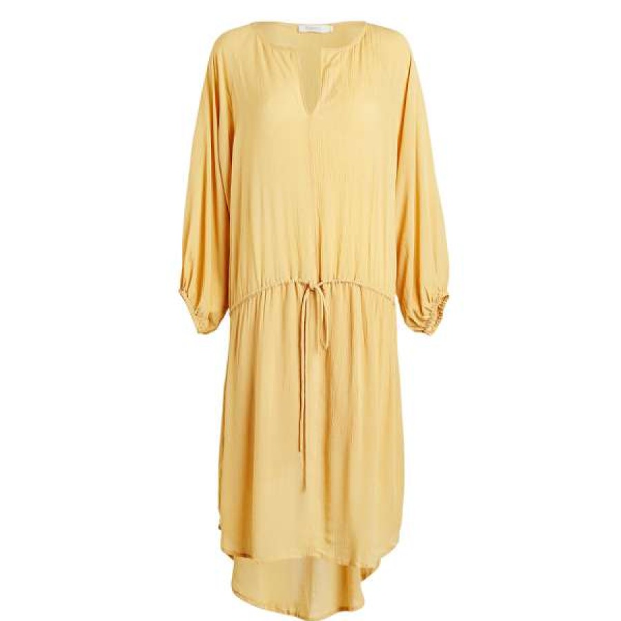 Womens * | Rabens Saloner Caramel Kathe Drawstring Dress