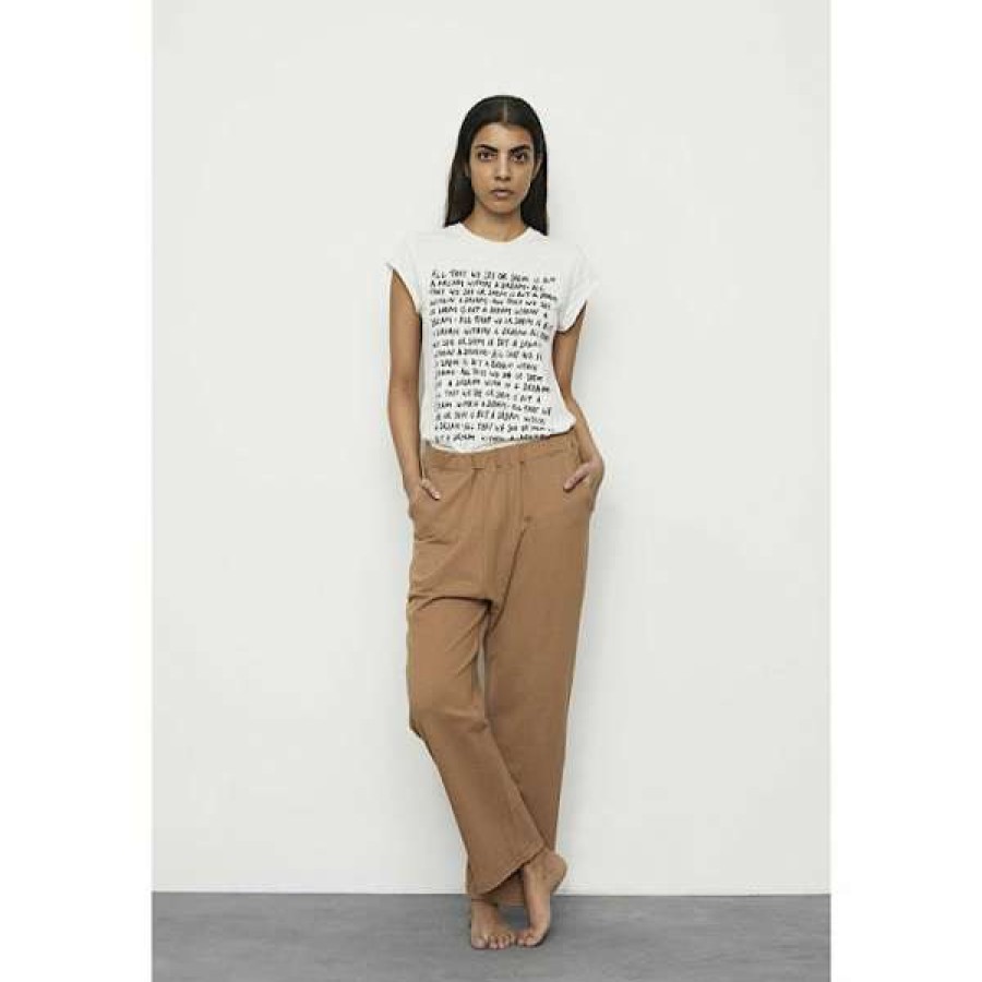 Womens * | Rabens Saloner Tobacco Lana Loopback Pants Raw